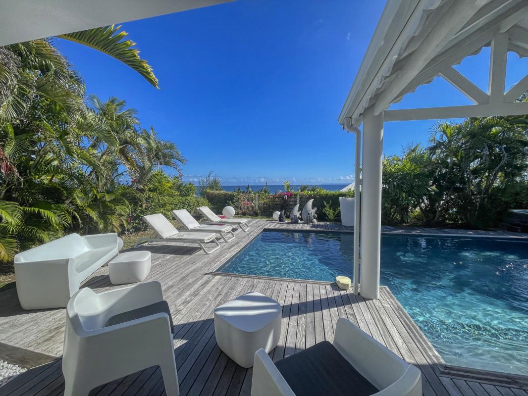 5.Location villa piscine Saint François Guadeloupe_vue d'ensemble sur mer